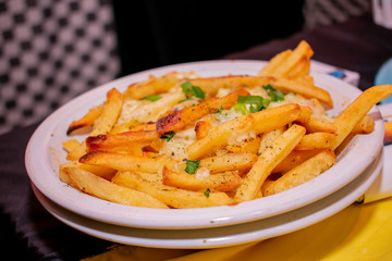 saucer of french fries
