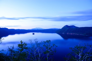 摩周湖の夕暮れ