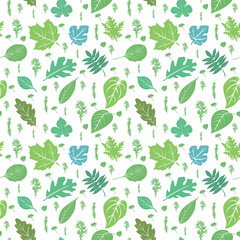 Seamless Pattern Repeating Green Floral Nature