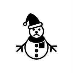 sad snowman icon