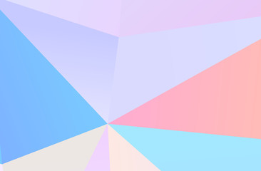 The combination of colored geometric shapes. Minimal design. Light Pink, Blue color 