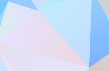The combination of colored geometric shapes. Minimal design. Light Pink, Blue color 