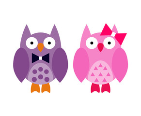 cute owl couple
