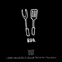 음식점 포스터 / 손으로 그린 식당 그림