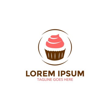 unique bakery logo template. cake