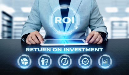 ROI Return on Investment Finance Profit Success Internet Business Technology Concept
