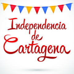 Independencia de Cartagena, Cartagena independence Day spanish text, Colombia traditional holiday, Independence celebration.