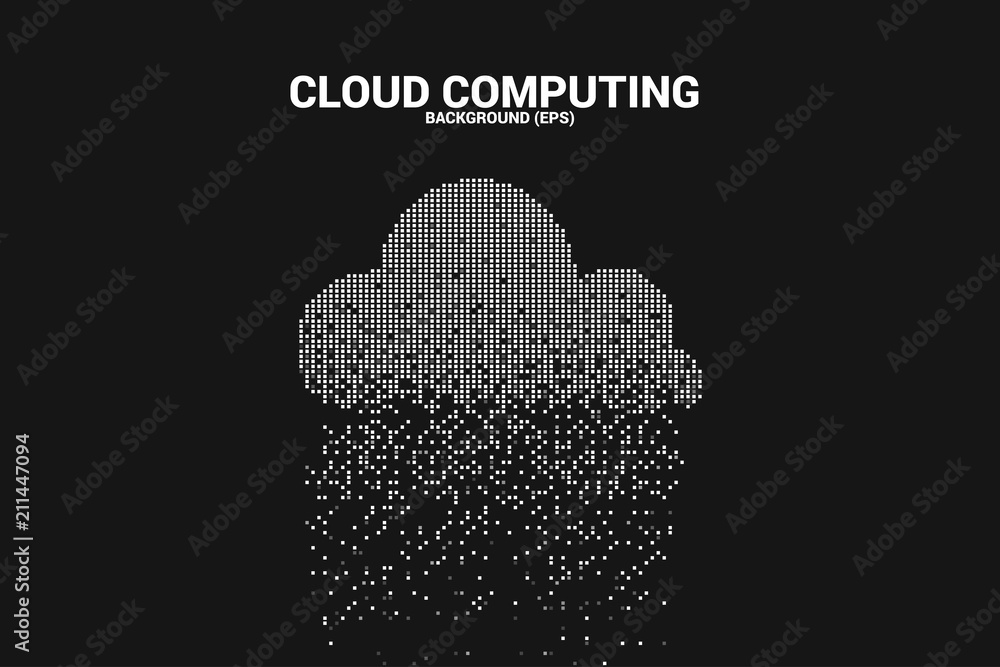Leinwandbilder cloud computing data transformation from pixel