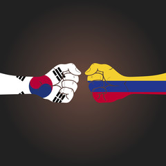 Conflict between countries: South Korea vs Colombia