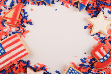 Obraz premium Patriotic confetti of 4th of July.