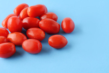 Top view of fresh red cherry tomatoes