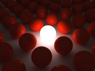 Ball is shining - conceptual image