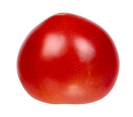 Fresh organic red tomato isolated on the white background.