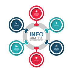 Vector infographic template for diagram, graph, presentation, chart, business concept with 6 options.