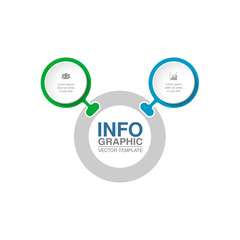 Vector infographic template for diagram, graph, presentation, chart, business concept with 2 options.