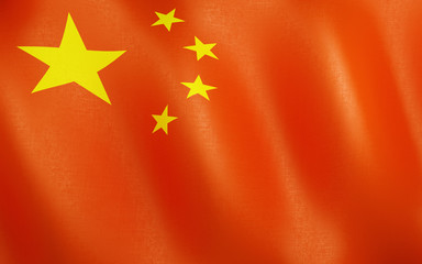3D Flag of China.
