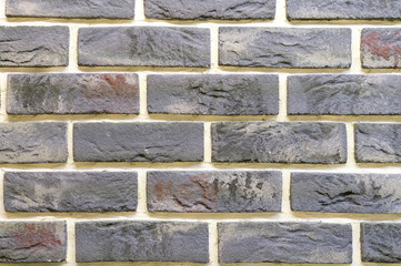 Decorative brick wall is brown. background
