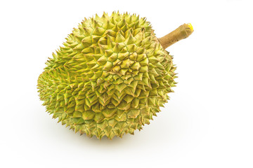 Close up King of fruits, durian isolated on white background
