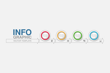 Vector infographic template for diagram, graph, presentation, chart, business concept with 4 options.