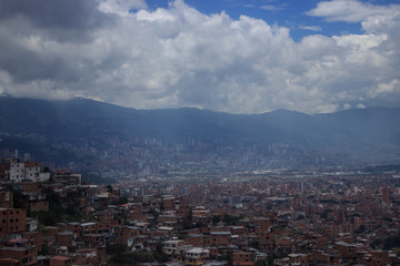 Aerial view on medellin, colombia
