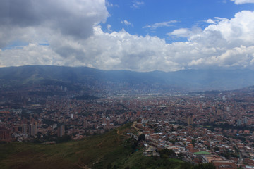 Fototapeta na wymiar Aerial view on medellin, colombia