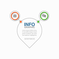 Vector infographic template for diagram, graph, presentation, chart, business concept with 2 options.