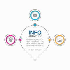 Vector infographic template for diagram, graph, presentation, chart, business concept with 3 options.