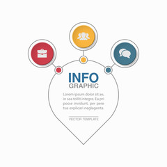 Vector infographic template for diagram, graph, presentation, chart, business concept with 3 options.