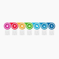 Vector infographic template for diagram, graph, presentation, chart, business concept with 7 options.