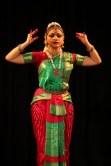 bharathanatyam is one of the classical dance forms of india,from the state of tamil nadu.the picture is from a stage performance