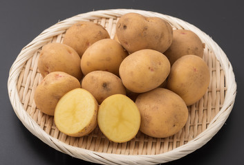 ザルにのったジャガイモ
