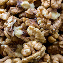 Raw fresh organic walnut nuts.