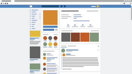 Abstract social network page screenshot