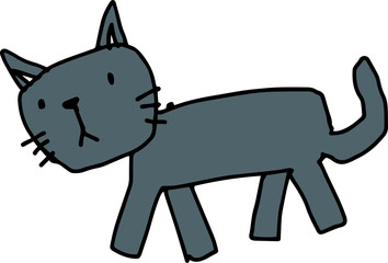 Colored Children of graffiti-style Cat
