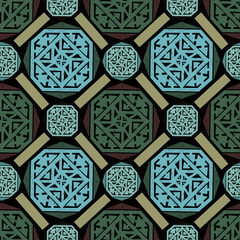 Ethno arabic seamless ornament