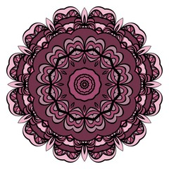 Abstract Flower design Mandala. Decorative round elements. Oriental pattern, vector illustration.
