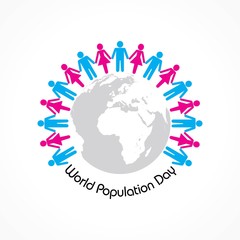 Illustration,Poster Or banner for World Population day