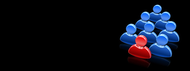 コミュニケーションをイメージする人型のアイコン