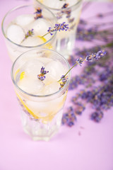 Lavender lemonade with lemon