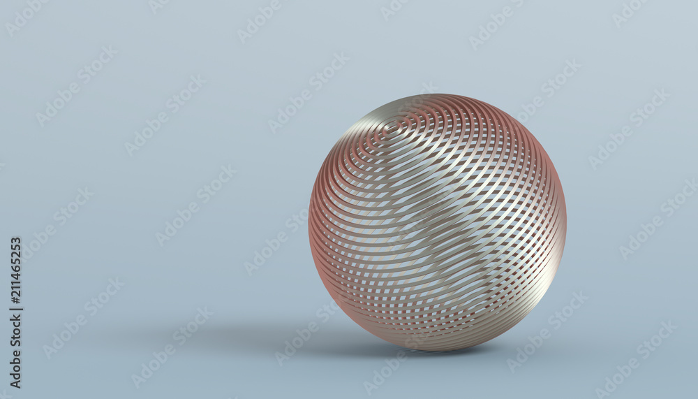 Poster abstract 3d rendering of geometric shape. minimalistic composition. modern background design with sp