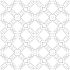 Gray on white geometric ornament. Seamless pattern