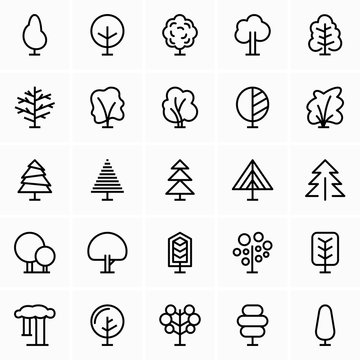 Tree and spruce icons