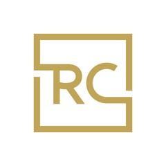two letter logo line square RA TO RZ