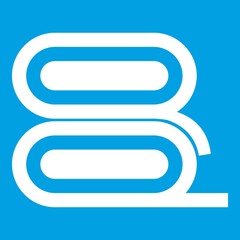 Obraz premium Fabric icon white isolated on blue background vector illustration