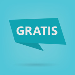 gratis word on sticker- vector illustration
