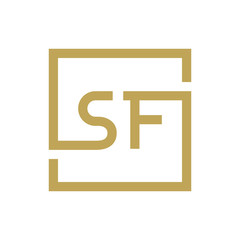 two letter logo line square SA TO SZ