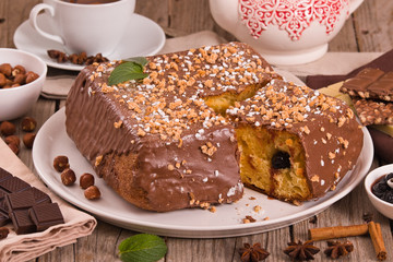 Chocolate hazelnut cake.