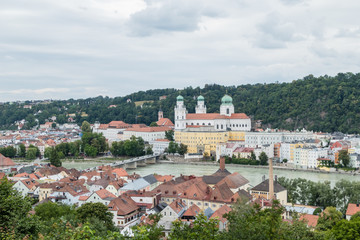 Fototapeta premium Blick auf Passau vom Marienberg