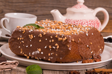 Chocolate hazelnut cake.