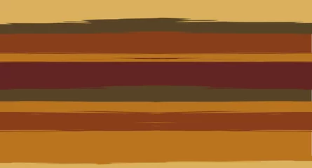 Brown Horizontal Watercolor Stripes Seamless Vector Winter Pattern. Old Style Hand Painted Graffiti Lines. Retro Vintage Narrow Seamless Sailor Stripes. Rough Cool Grunge Banner Paintbrush Background.